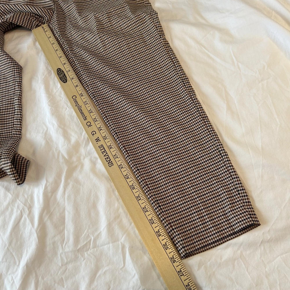 H M Slim Fit Houndstooth Print Elastic Waist Pants Women Size S - Picture 6 of 9